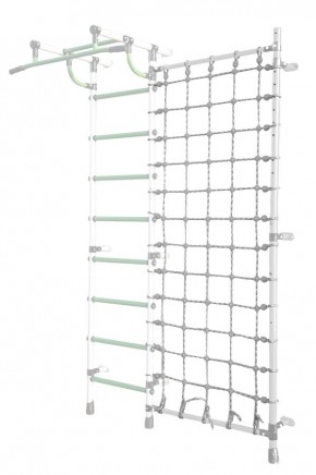 Дополнительная стойка к пристенному ДСК Pastel с сеткой для лазания, цв. белый в Стрежевом - strezevoi.mebel24.online | фото