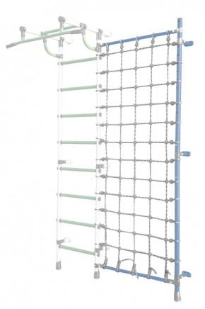 Дополнительная стойка к пристенному ДСК Pastel с сеткой для лазания, цв. голубой в Стрежевом - strezevoi.mebel24.online | фото