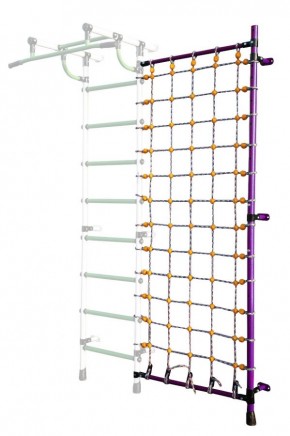 Дополнительная стойка к пристенному ДСК с сеткой для лазания, цв. фиолетовый в Стрежевом - strezevoi.mebel24.online | фото