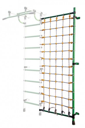 Дополнительная стойка к пристенному ДСК с сеткой для лазания, цв. зеленый в Стрежевом - strezevoi.mebel24.online | фото