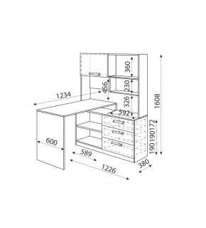 Дуглас (подростковая) М07 Стол угловой в Стрежевом - strezevoi.mebel24.online | фото 2