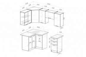 ДЮНА Кухонный гарнитур Оптима 5 (1200*2000 мм) в Стрежевом - strezevoi.mebel24.online | фото 2