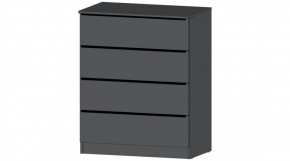 ЭЛЕГАНТ Комод 4 ящика (графит) в Стрежевом - strezevoi.mebel24.online | фото