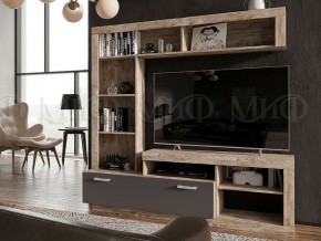 АНГАРА Гостиная (модульная) Графит/дуб юкон в Стрежевом - strezevoi.mebel24.online | фото 2