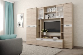 Гостиная Белла (Дуб Сонома/Белый глянец) в Стрежевом - strezevoi.mebel24.online | фото 1