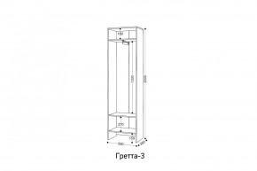 ГРЕТТА 3 Шкаф 2-х створчатый в Стрежевом - strezevoi.mebel24.online | фото 3