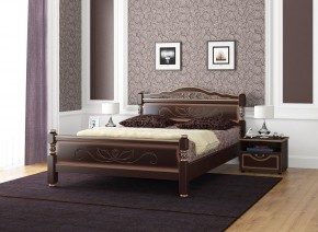 КАРИНА-5 Кровать из массива 1200 (Темный орех) в Стрежевом - strezevoi.mebel24.online | фото