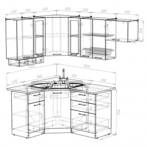 КИРА Кухонный гарнитур Литл ( 1300*2000 мм ) в Стрежевом - strezevoi.mebel24.online | фото 2