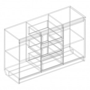 Комод 2-ств. с 3 ящиками в Стрежевом - strezevoi.mebel24.online | фото 2