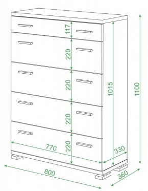 Комод Домино Лайт КМ-2 в Стрежевом - strezevoi.mebel24.online | фото 2