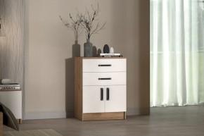 Комод Эконом (Дуб крафт золотой/Белый текстурный) в Стрежевом - strezevoi.mebel24.online | фото 3