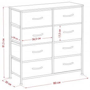 Комод Leset Линкс 8 ящ. (к/з), Каркас Белый, ящики Белые в Стрежевом - strezevoi.mebel24.online | фото 8