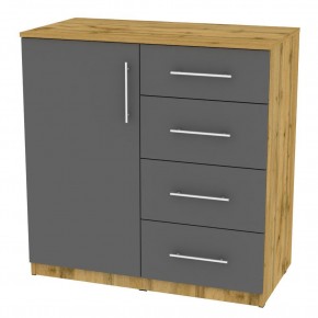 Комод "Калисто (K17)" ручка рейлинг (ДВ-Графит) в Стрежевом - strezevoi.mebel24.online | фото