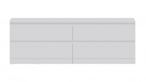 Комод Варма 4Д низкий с четырьмя выдвижными ящиками, цвет белый в Стрежевом - strezevoi.mebel24.online | фото 2