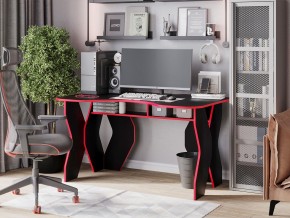 Компьютерный стол КЛ №9.0 (Черный/Красный) в Стрежевом - strezevoi.mebel24.online | фото 4