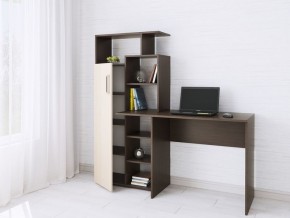 Компьютерный Стол Квартет-7 Дуб молочный/Венге в Стрежевом - strezevoi.mebel24.online | фото