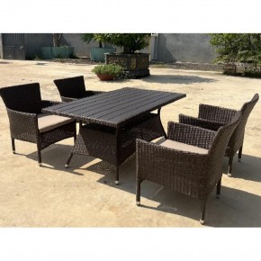 Комплект мебели из иск. ротанга AM-196B/T196 Brown 4Pcs (4+1) в Стрежевом - strezevoi.mebel24.online | фото 3