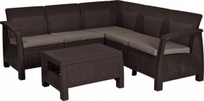 Комплект мебели угловой Корфу Релакс Сет (CORFU II RELAX SET) коричневый в Стрежевом - strezevoi.mebel24.online | фото 2