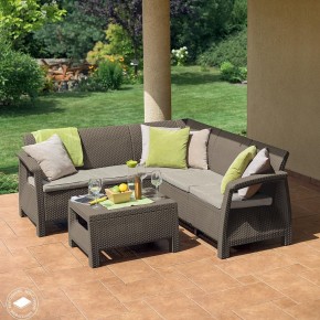 Комплект мебели угловой Корфу Релакс Сет (CORFU II RELAX SET) коричневый в Стрежевом - strezevoi.mebel24.online | фото 4