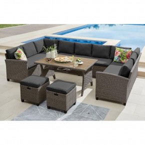 Комплект плетеной мебели AFM-370A Dark Grey в Стрежевом - strezevoi.mebel24.online | фото 1
