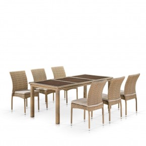 Комплект плетеной мебели T365/Y380B-W65 Light Brown (6+1) в Стрежевом - strezevoi.mebel24.online | фото 1