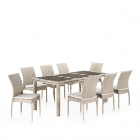 Комплект плетеной мебели T365/Y380C-W85 Latte (8+1) + подушки в Стрежевом - strezevoi.mebel24.online | фото 1