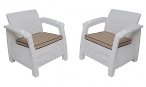 Комплект уличной мебели Yalta Premium Terrace Set (Ялта) белый (+подушки под спину) в Стрежевом - strezevoi.mebel24.online | фото 4
