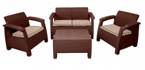 Комплект уличной мебели Yalta Premium Terrace Set (Ялта) шоколадый (+подушки под спину) в Стрежевом - strezevoi.mebel24.online | фото 1