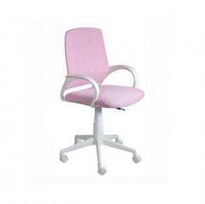 Кресло Ирис White сетка/ткань розовая в Стрежевом - strezevoi.mebel24.online | фото