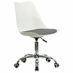 Кресло стул BRABIX "Eames MG-310 CH", хром, пластик белый, ткань серая, 532924 в Стрежевом - strezevoi.mebel24.online | фото 2