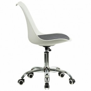 Кресло стул BRABIX "Eames MG-310 CH", хром, пластик белый, ткань серая, 532924 в Стрежевом - strezevoi.mebel24.online | фото 3