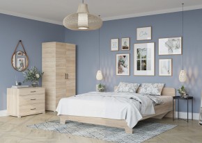 Кровать 1,6 VICTOR + основание (Сонома) в Стрежевом - strezevoi.mebel24.online | фото 4