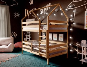 Кровать-домик двухъярусная 80*160 без покраски в Стрежевом - strezevoi.mebel24.online | фото 3