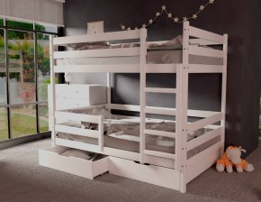 Кровать двухъярусная без крыши 80*190 Белый в Стрежевом - strezevoi.mebel24.online | фото