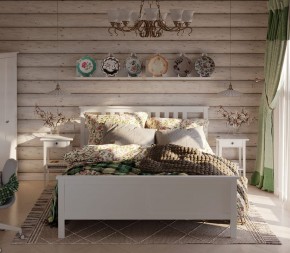 Кровать Кантри двухспальная 180х200, массив сосны, цвет белый в Стрежевом - strezevoi.mebel24.online | фото 4