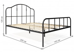 Кровать Милена 140х200 черная в Стрежевом - strezevoi.mebel24.online | фото