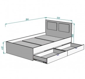 Кровать Ольга L45 (1200) 2 ящика в Стрежевом - strezevoi.mebel24.online | фото 2