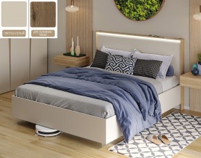 Кровать (Светло-серый U750 ST9/Дуб Галифакс Табак) 1600 в Стрежевом - strezevoi.mebel24.online | фото