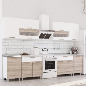 Кухня Айсбери 2.4 м (Белый/Дуб Сонома) в Стрежевом - strezevoi.mebel24.online | фото