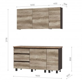 Кухня Энигма 1.6 м (венге/дуб каньон) в Стрежевом - strezevoi.mebel24.online | фото 5
