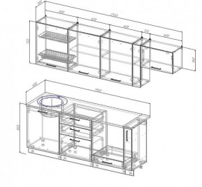 Кухонный гарнитур Антрацит 2550 (Стол. 38мм) в Стрежевом - strezevoi.mebel24.online | фото 3