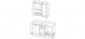 Кухонный гарнитур Белый Глянец 1600 h950 (Стол. 38мм) в Стрежевом - strezevoi.mebel24.online | фото 2