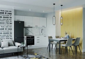 Кухонный гарнитур Белый Глянец 2550 (Стол. 26мм) в Стрежевом - strezevoi.mebel24.online | фото