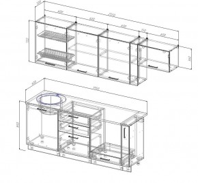Кухонный гарнитур Лофт 2550 (Стол. 38мм) в Стрежевом - strezevoi.mebel24.online | фото 2