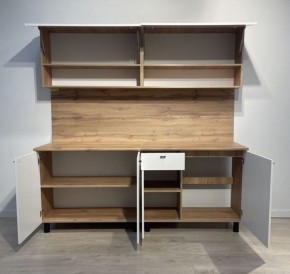 Кухонный гарнитур МОНАКО 2.0 м Серия 2 МДФ с фрезеровкой (Дуб Золотой/Белый матовый) в Стрежевом - strezevoi.mebel24.online | фото 4