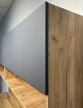 Кухонный гарнитур «Монако» 2.0 м Серия 2 МДФ с фрезеровкой (Дуб Золотой/Графит) в Стрежевом - strezevoi.mebel24.online | фото 6