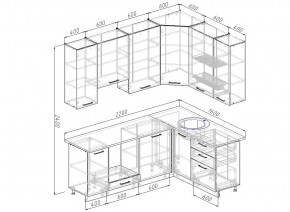 Кухонный гарнитур угловой Дели 2200*1600 (Стол. 26мм) в Стрежевом - strezevoi.mebel24.online | фото 2