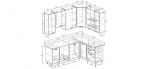 Кухонный гарнитур Умбра 2200*1600 h950 (Стол. 26мм) в Стрежевом - strezevoi.mebel24.online | фото 2