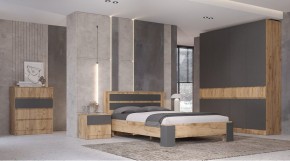 ЛЕНОРА Спальный гарнитур (модульный) графит в Стрежевом - strezevoi.mebel24.online | фото