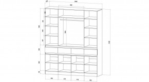 ЛЕНОРА Спальный гарнитур (модульный) графит в Стрежевом - strezevoi.mebel24.online | фото 9